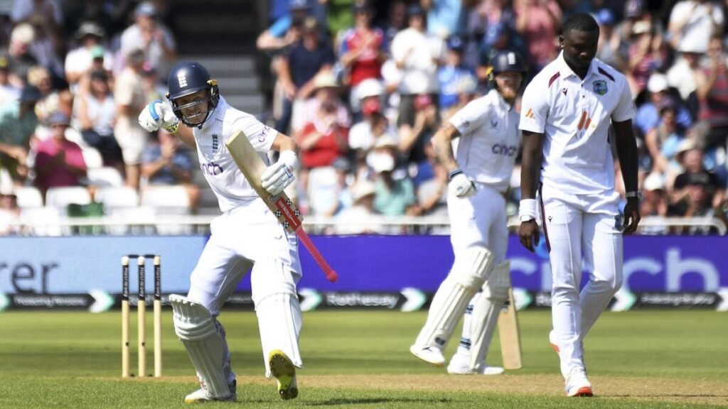 Ton-up Pope leads England to 416 all out against West Indies in second Test