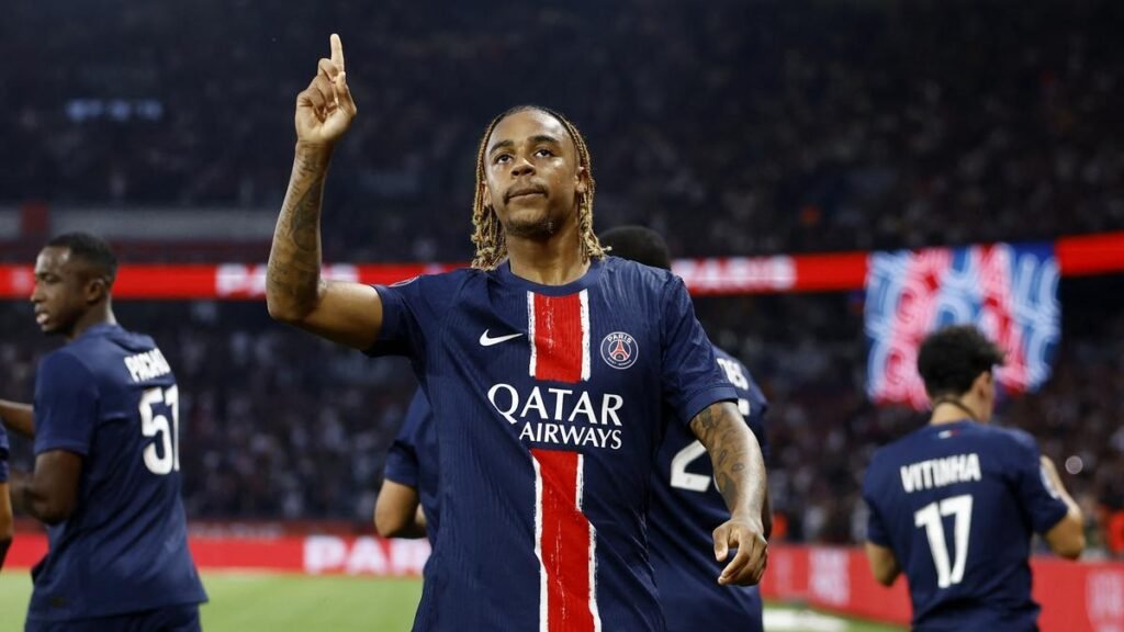 Ligue 1: Bradley Barcola’s brace helps PSG thrash Montpellier 6-0