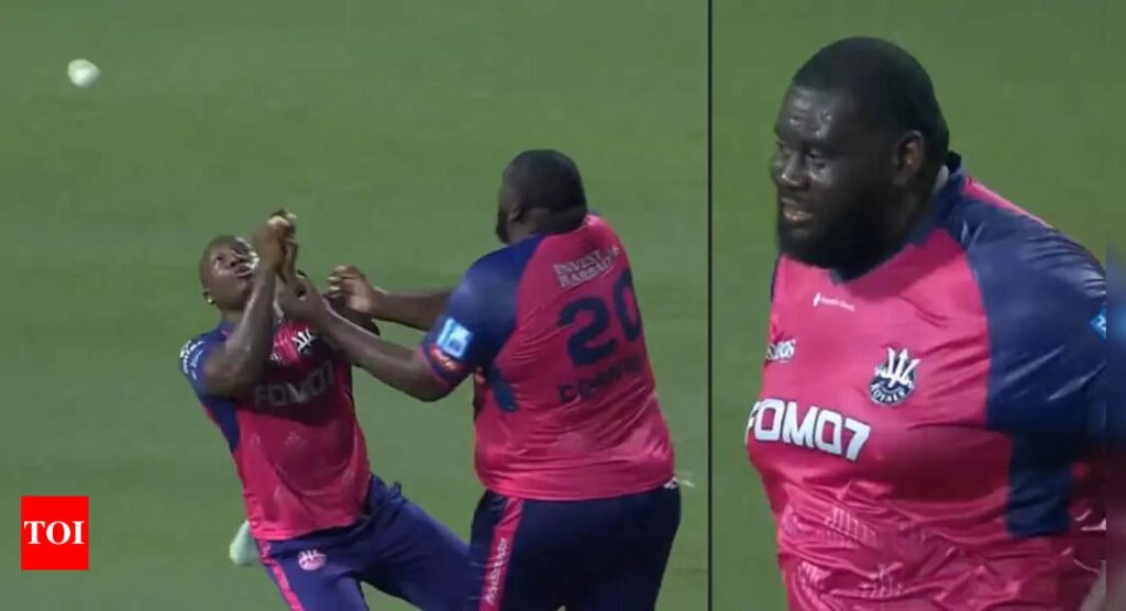 ‘Oh no!’: Hilarious goof-up leads to missed catch, leaves bowler in smile. Watch | Cricket News