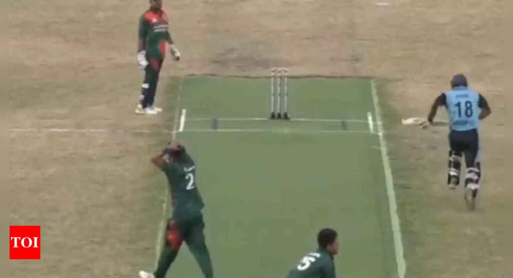 Absolute bizarre! Comical overthrows result in never-seen-before finish to cricket match – Watch | Cricket News